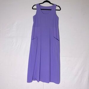 Women’s Purple Sheath Tunic Tent Dress With Pockets S